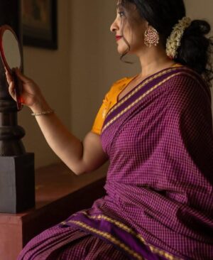 Kattam cotton silk saree